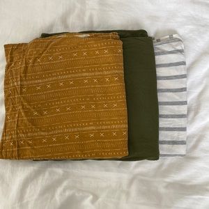 Set of 3 Lou Lou and Company Swaddle Blankets